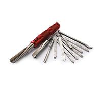 Robert Sorby A888HS12T Modular Micro 12 Piece Set - Woodturning Chisel - Includes Aluminium Handle and Interchangable Blades