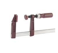 Robert Sorby Select Screw Clamp 12" 300mm Woodworking Clamp 250kgf Clamping Force 80mm Throat Depth Sliding Head Cast Iron Nickel Plated Bar