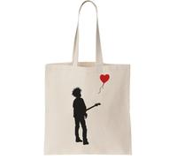 ROBERT THE CURE SMITH X BANKSY Canvas Tote Bag - Reusable Cotton Shopping Bag, Natural