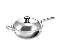 Robert Welch 316 Series Stainless Steel Wok with Lid, 28cm, Uncoated