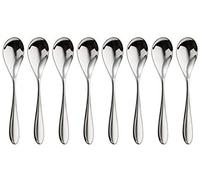 Robert Welch Bourton Bright Small Coffee/Espresso Spoon, Set of 8. Made from Stainless Steel. Dishwasher Safe.