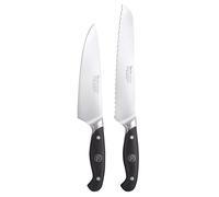 Robert Welch Professional Essential Knife Set, 2 Piece. Crafted from German 1.4116 Stainless Steel. Bread Knife 22cm/8.5", Chef's Knife 18cm/7.5".