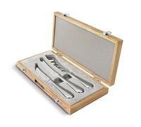 Robert Welch Radford Bright Cheese Knife, 3 Piece Set. Made from Stainless Steel. Dishwasher Safe.