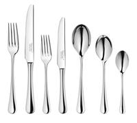 Robert Welch Radford Bright, 56 Piece Cutlery Set for 8 People. Made from Stainless Steel. Dishwasher Safe.