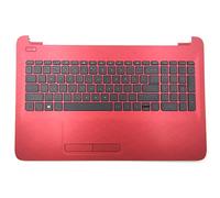 RobertDTesta New For HP 15-AF027CL 15-AF030NR 15-AF052XX 15-AF073NR 15-AF074NR 15-AF075NR Keyboard With Touchpad Palmrest Upper Case Red