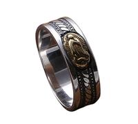 RobertDTesta S925 Sterling Silver Virgin Mary Ring, Men's Gothic Vintage Christian Virgin Mary Ring,Silver,10