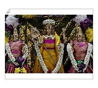 robertharding 10x8 Print of Hindu deities including Murugan, God of War, Sri Mahamariamman Hindu Temple (20018176)