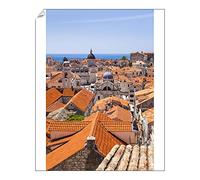 robertharding 10x8 Print of Terracotta tile rooftop view of Dubrovnik Old Town (14734078)