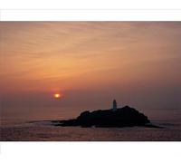 robertharding Godrevy Point Lighthouse Print at Sunset, Cornwall, England - Print 10"x8" (25x20cm) (1146249)