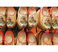 robertharding Wooden Dutch Clogs Print, Amsterdam Market Scene - Print 10"x8" (25x20cm) (5063977)