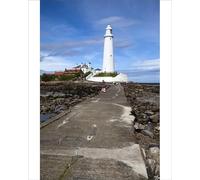 robertharding WorldInPrint: St. Marys Lighthouse Causeway Print - Print 10"x8" (25x20cm) (8247615)