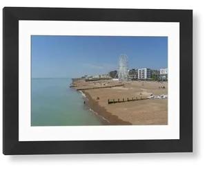 robertharding Worthing Beach Houses Framed Print, West Sussex, England - Modern Frame 22"x18" (58x48cm) (22140655)