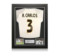 Roberto Carlos Signed Original Real Madrid 2004-05 Football Shirt. Framed