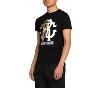 Roberto Cavalli Firenze Logo Print Luxury Crew Neck T-Shirt Retro Shirt Top 2XL