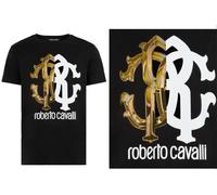 Roberto Cavalli Firenze Logo Print Luxury Crew Neck T-Shirt Retro Shirt Top L