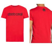 Roberto Cavalli Firenze Logo Print Luxury Crew Neck T-Shirt Retro Shirt Top L