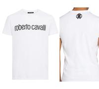 Roberto Cavalli Firenze Logo Print Luxury Crew Neck T-Shirt Retro Shirt Top L