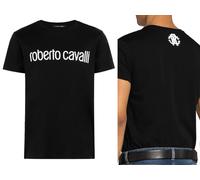 Roberto Cavalli Firenze Logo Print Luxury Crew Neck T-Shirt Retro Shirt Top L