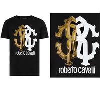 Roberto Cavalli Firenze Logo Print Luxury Crew Neck T-Shirt Retro Shirt Top XL