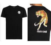 Roberto Cavalli Firenze Tiger Logo Print Luxury Crew Neck T-Shirt Top XL