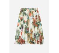 Roberto Cavalli Girls Silk Botany Skirt in White - White - 10 Yrs