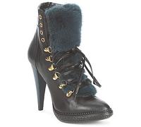 Roberto Cavalli Low Ankle Boots QPS583-PZ260 in Black 5.5