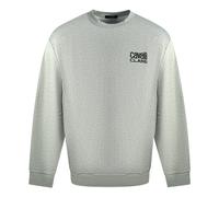 Roberto Cavalli Mens Class Print Logo Grey Jumper Cotton - Size X-Large