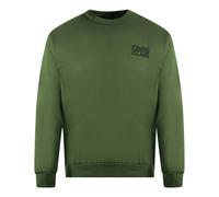 Men's Cavalli Class Print Logo Olive Jumper - Navy - Size: 40/Regular