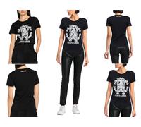 Roberto Cavalli RC Lynx-Print Monogram Cotton T-Shirt Top Lounge Iconic Shirt S