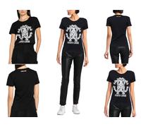 Roberto Cavalli Rc Lynx-Print Monogram Cotton T-Shirt Top Lounge Iconic Shirt S