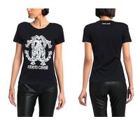 Roberto Cavalli RC Lynx-Print Monogram Cotton Top Lounge Iconic Shirt L