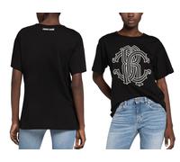 Roberto Cavalli RC Mono Logo Oversize Cotton T-Shirt Top Lounge Iconic Shirt M