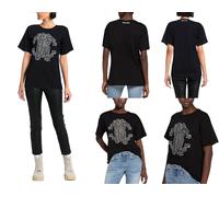 Roberto Cavalli Rc Mono Logo Oversize Cotton T-Shirt Top Lounge Iconic Shirt XS