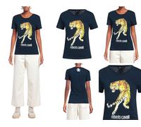 Roberto Cavalli Rc Tiger Print Logo Cotton T-Shirt Top Lounge Iconic Shirt L