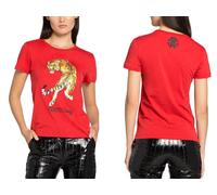 Roberto Cavalli Rc Tiger Print Logo Cotton T-Shirt Top Lounge Iconic Shirt M
