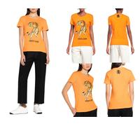 Roberto Cavalli Rc Tiger Print Logo Cotton T-Shirt Top Lounge Iconic Shirt Wow