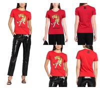 Roberto Cavalli RC Tiger Print Logo Cotton T-Shirt Top Lounge Iconic Shirt XL