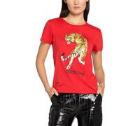 Roberto Cavalli RC Tiger Print Logo Cotton Top Lounge Iconic Shirt XS