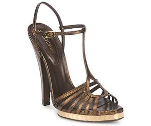 Roberto Cavalli Sandals QDS627-PM027 in Gold 6.5