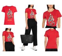 Roberto Cavalli Snake Print Monogram Cotton T-Shirt Top Lounge Iconic Shirt L