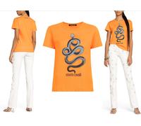 Roberto Cavalli Snake Print Monogram Cotton T-Shirt Top Lounge Iconic Shirt S