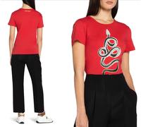 Roberto Cavalli Snake Print Monogram Cotton T-Shirt Top Lounge Iconic Shirt XL