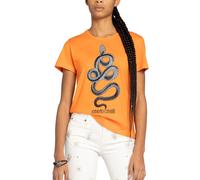 Roberto Cavalli Snake Print Monogram Cotton T-Shirt Top Lounge Iconic Shirt XS