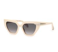 Roberto Cavalli SRC001S 09X7 Unisex Sunglasses Acetate Ivory Grey Geometric Normal Shaded