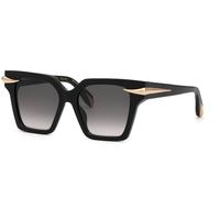 Roberto Cavalli SRC002M 700 Unisex Sunglasses Acetate Black Grey Squared Normal Shaded