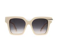 Roberto Cavalli Women's Square Shiny Beige Grey Gradient SRC002S Sunglasses Roberto Cavalli Beige One Size