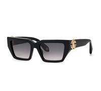 Roberto Cavalli SRC016M 700 Unisex Sunglasses Acetate Black Grey Geometric Normal Shaded