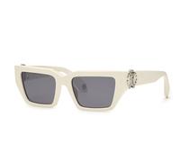 Roberto Cavalli SRC016M 847X Unisex Sunglasses Acetate White Grey Geometric Normal Mirror