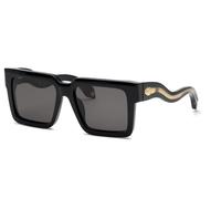 Roberto Cavalli SRC055 700 Woman Sunglasses Acetate Black Smoke Squared Normal