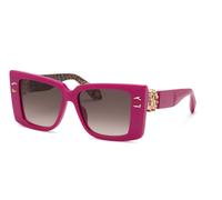 Roberto Cavalli SRC056M 09M3 Woman Sunglasses Acetate Violet Brown Squared Normal Shaded